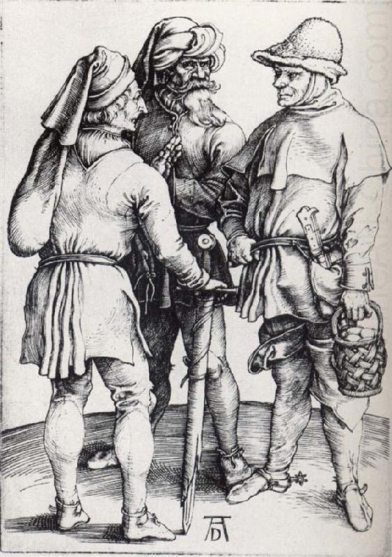 Albrecht Durer Three Peasants in conver-sation china oil painting image